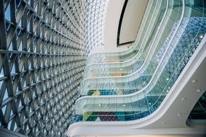 SAHMRI Vertical L4 Window View_SAHMRI DNA Staircase_SouthAustralianGenomicsCentre